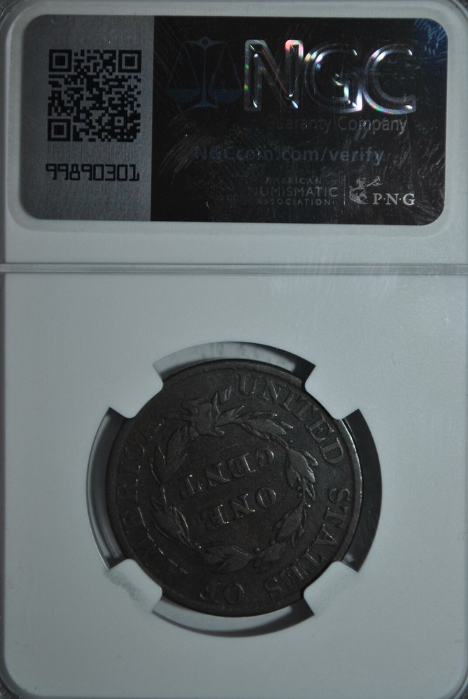 1824 Large Cent NGC F 12