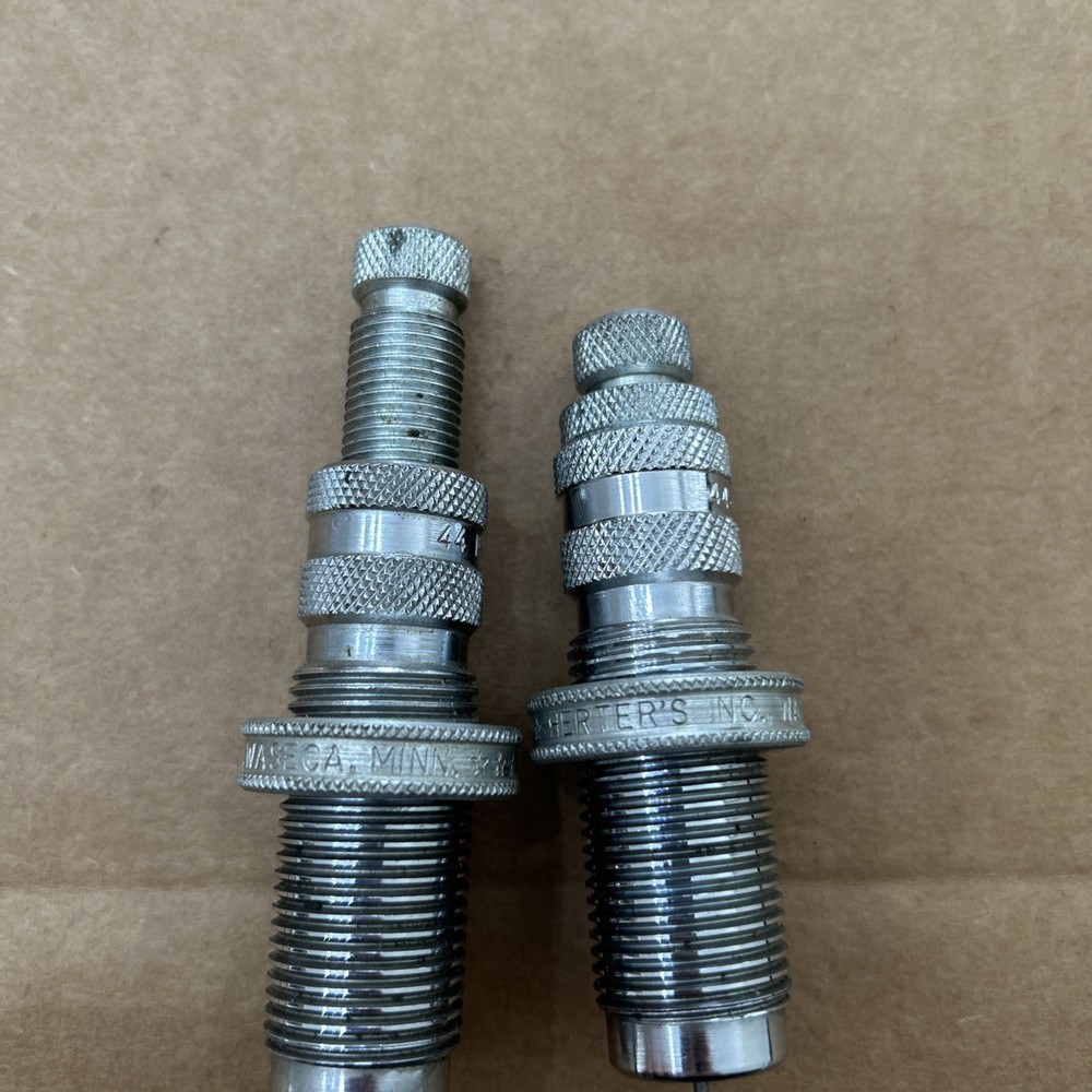HERTERS 44 MAGNUM RELOADING DIE SET, EXPANDER AND SIZER DIE