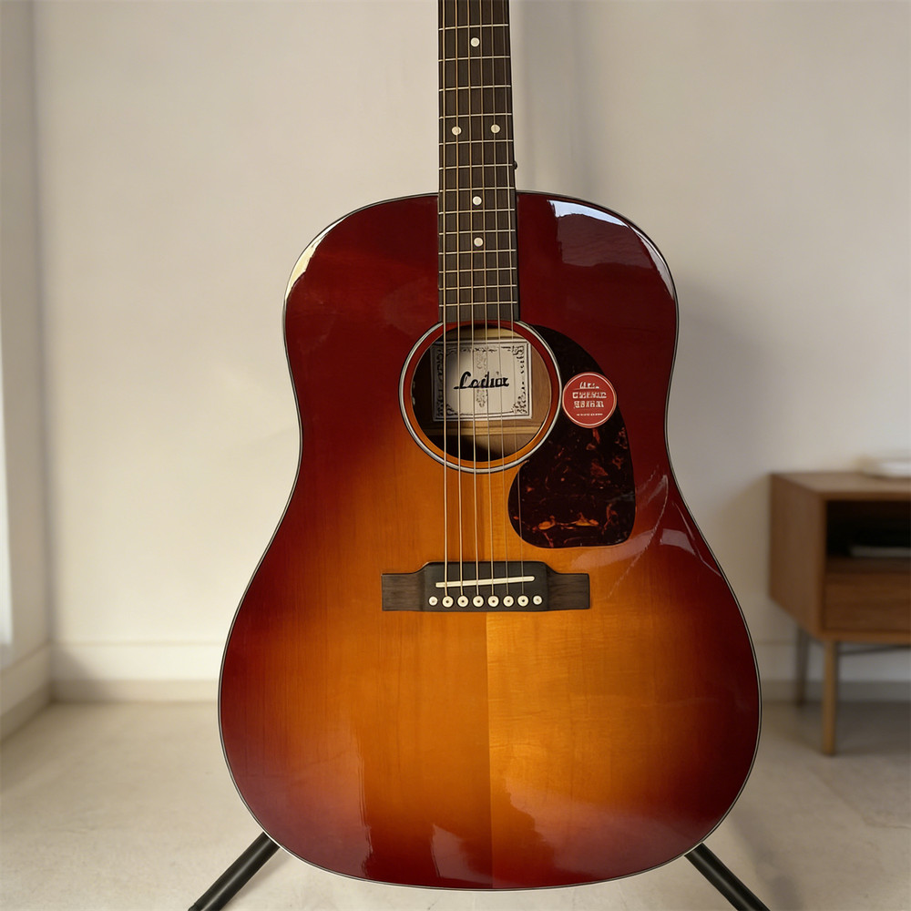 Handmade Acoustic Electric Guitar Solid Spruce top 6 String Mahogany Neck