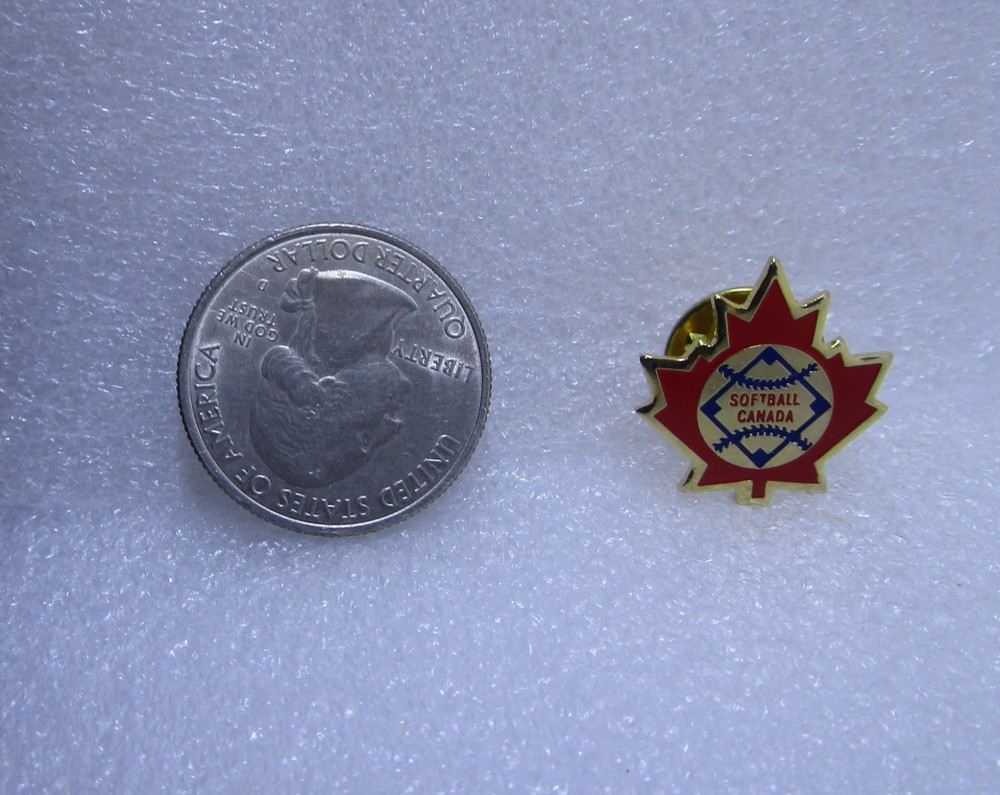 Softball Canada Maple Leaf Pin