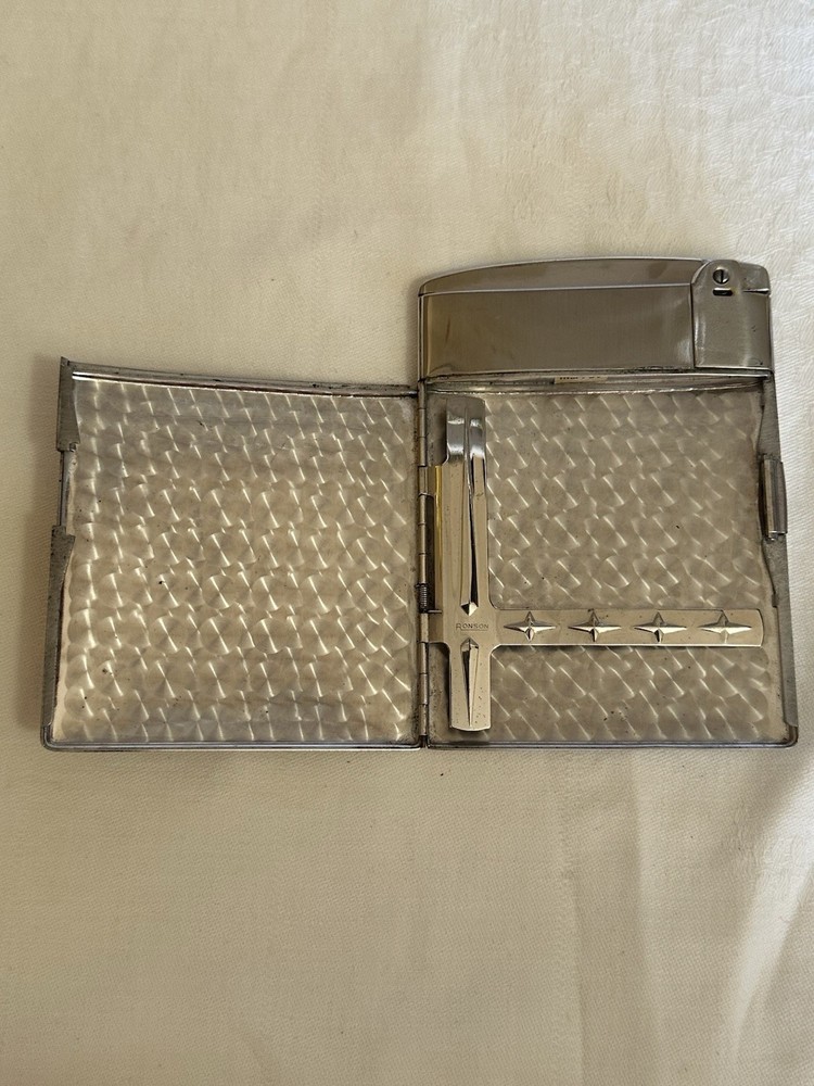 Vintage Ronson Escort Cigarette Case Lighter Sparks