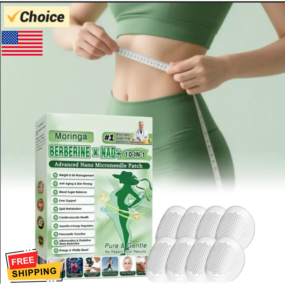 Moringa Berberine 10-in-1 Advanced Nano Microneedle Patch (8pcs/box)