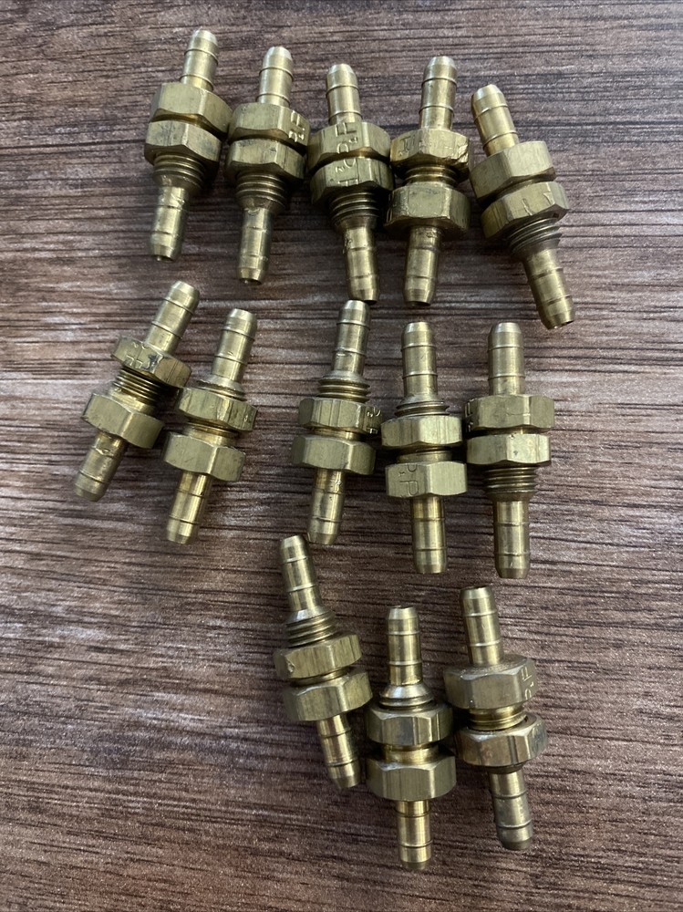 Bulkhead 1/4” Barb Brass Fitting - 13 Total