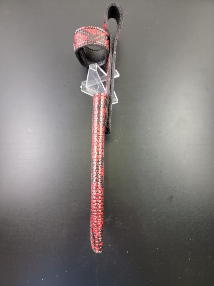 Buck Knives 119 Sheath Right Pull with Authentic FAUX RED PYTHON SKIN leather