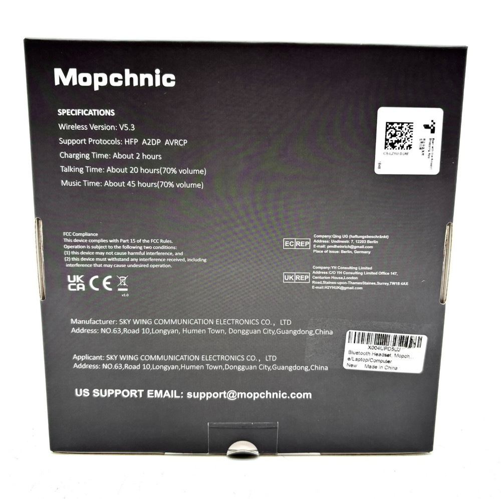 Mopchnic Wireless Bluetooth Computer Headset Model KH113M - Black