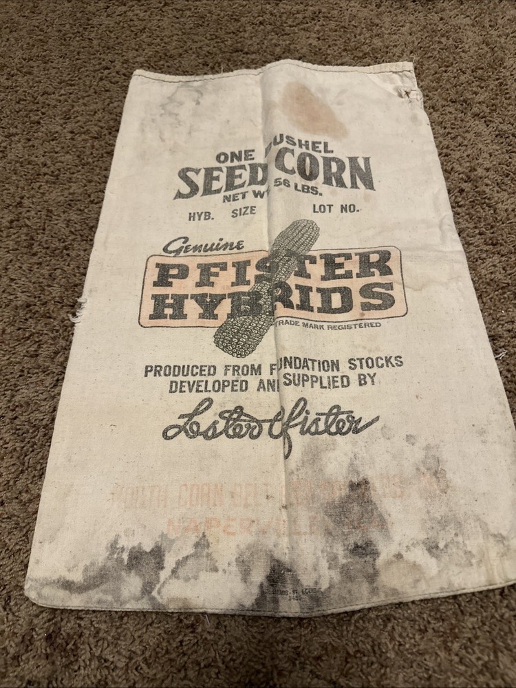 Seed Corn Vintage Sack-Pfister Hybrids