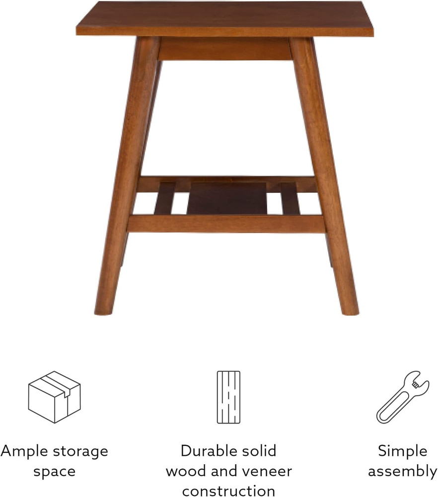 Melissa Mid-Century Walnut End Table