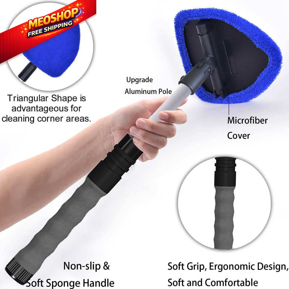 desin Windshield Cleaning Tool, Car Window Cleaner Blue