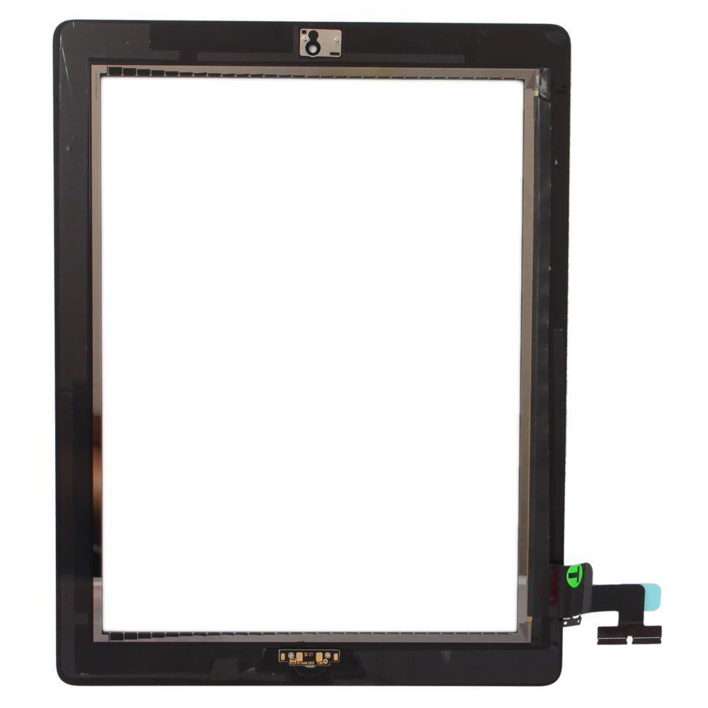 Glass Touch Screen Digitizer + Home Button Assembly for iPad 2 Black + Tools