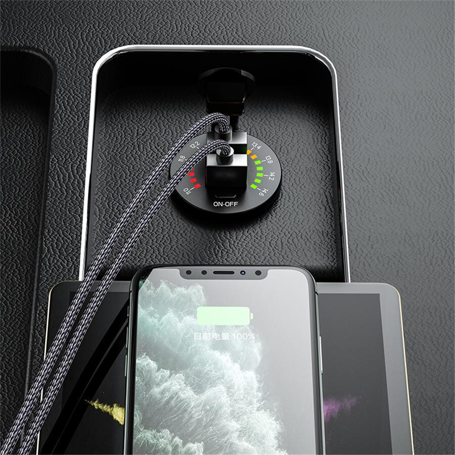 Dual USB Charger Socket Phone Fast Charging With Voltmeter & Switch Waterproof