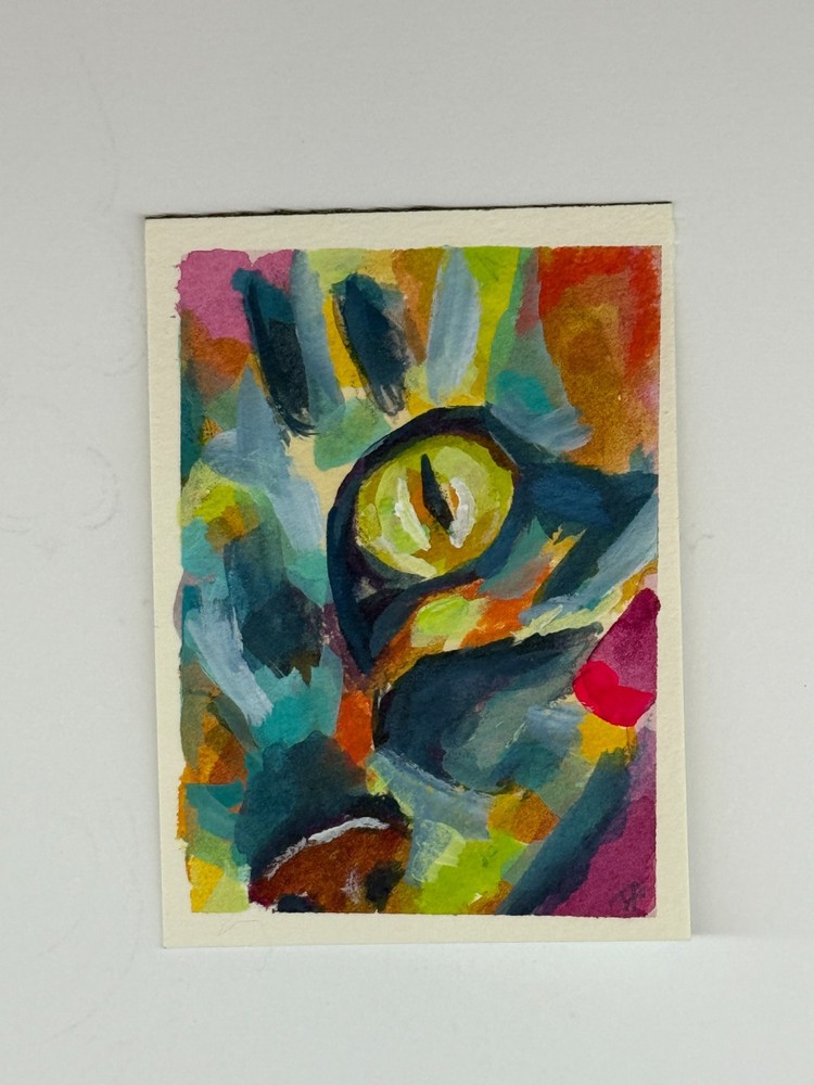 ACEO  Acrylic Cat