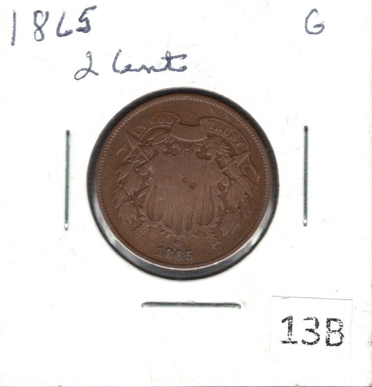 1865 TWO CENT SHIELD