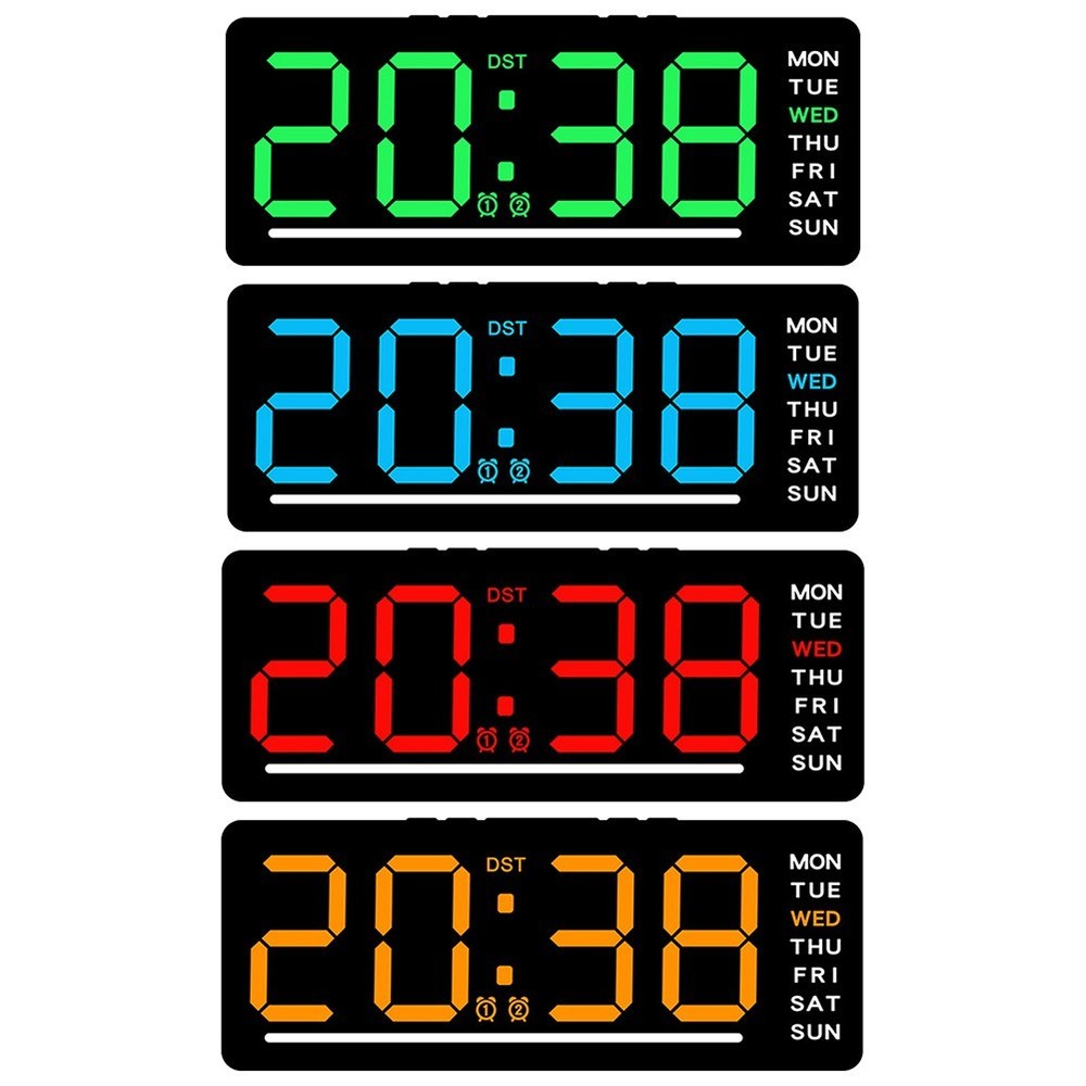 Electronic Alarm Clock with Large Screen and Power Off Memory Functionality