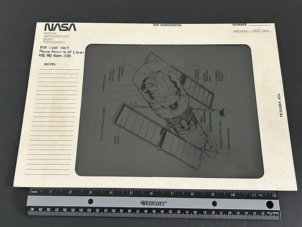 1978 NASA KSC Shuttle Space Telescope Satellite Presentation Transparency-160