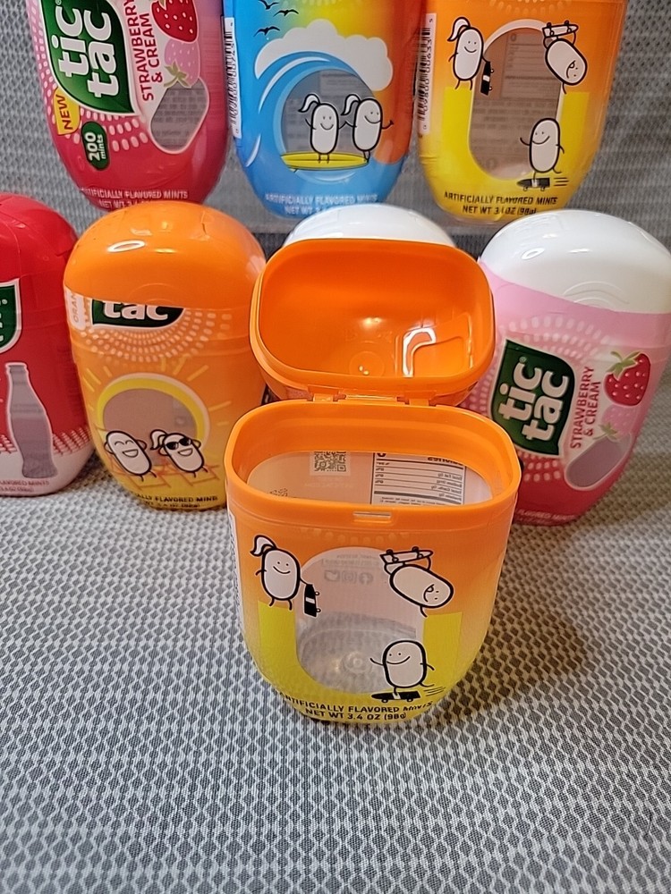 Large Empty Tic Tac Containers Lot Of 8