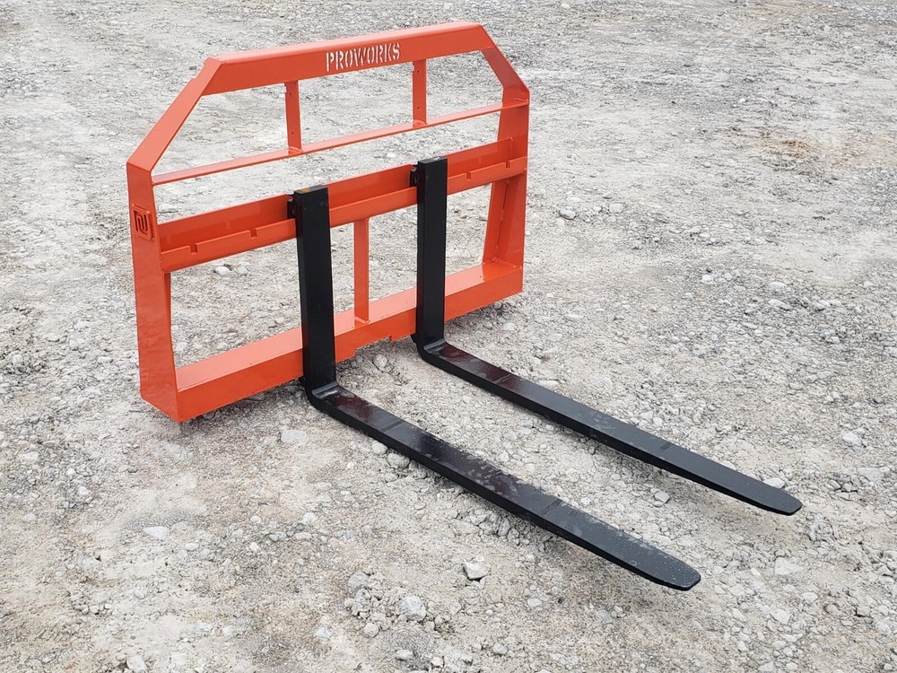 48" Root Grapple and 42" Long Pallet Forks Quick Attach Attachment Combo Package
