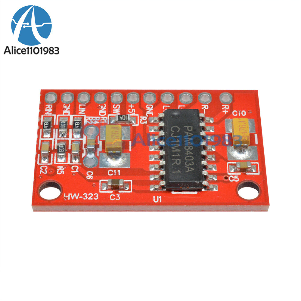 5PCS 2-Channel 3W Digital Power PAM8403 Class D Audio Amplifier Board USB DC 5V