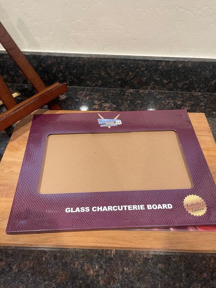 Route 66 glass charcuterie board: antelope canyon