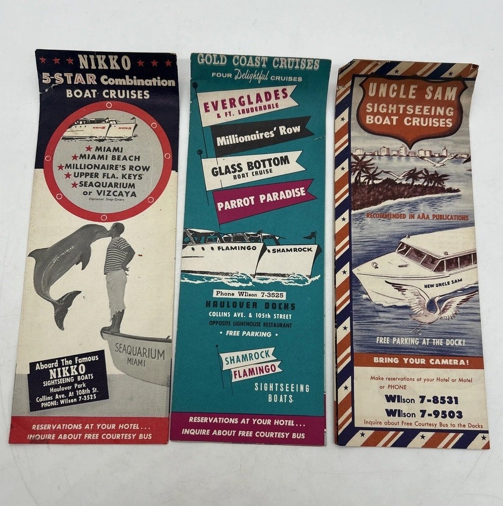 Vintage 1950s Florida & SE States Maps, Brochures, Postcards, Programs, Ephemera