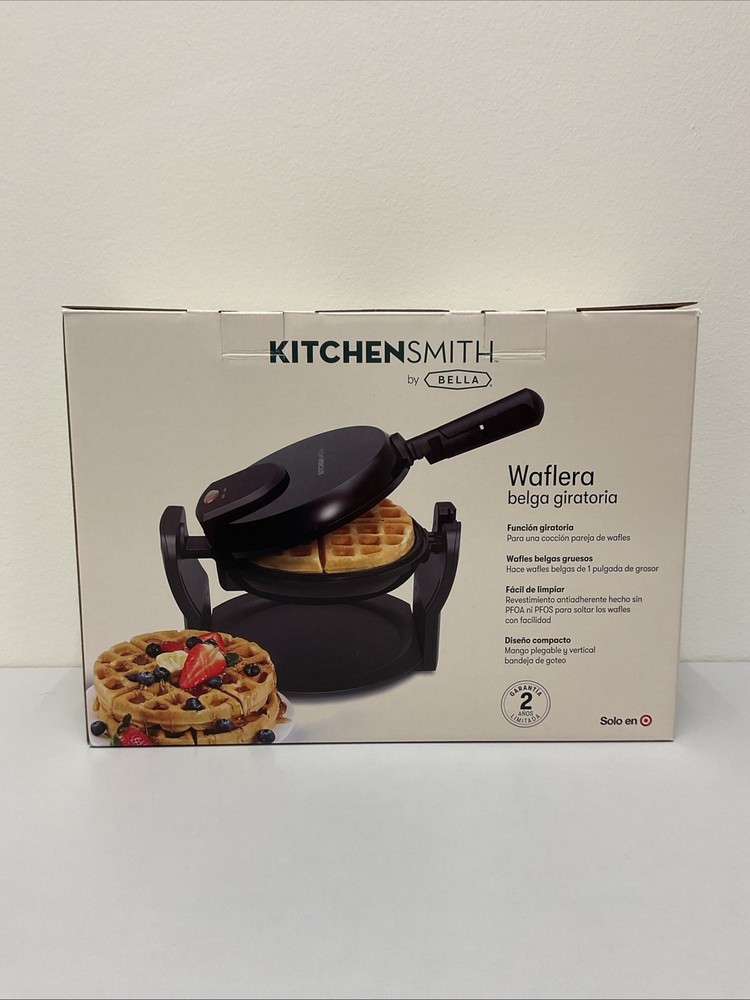 Bella Rotating Belgian Waffle Maker Model # TSK-2126W Non- Stick Fast G131