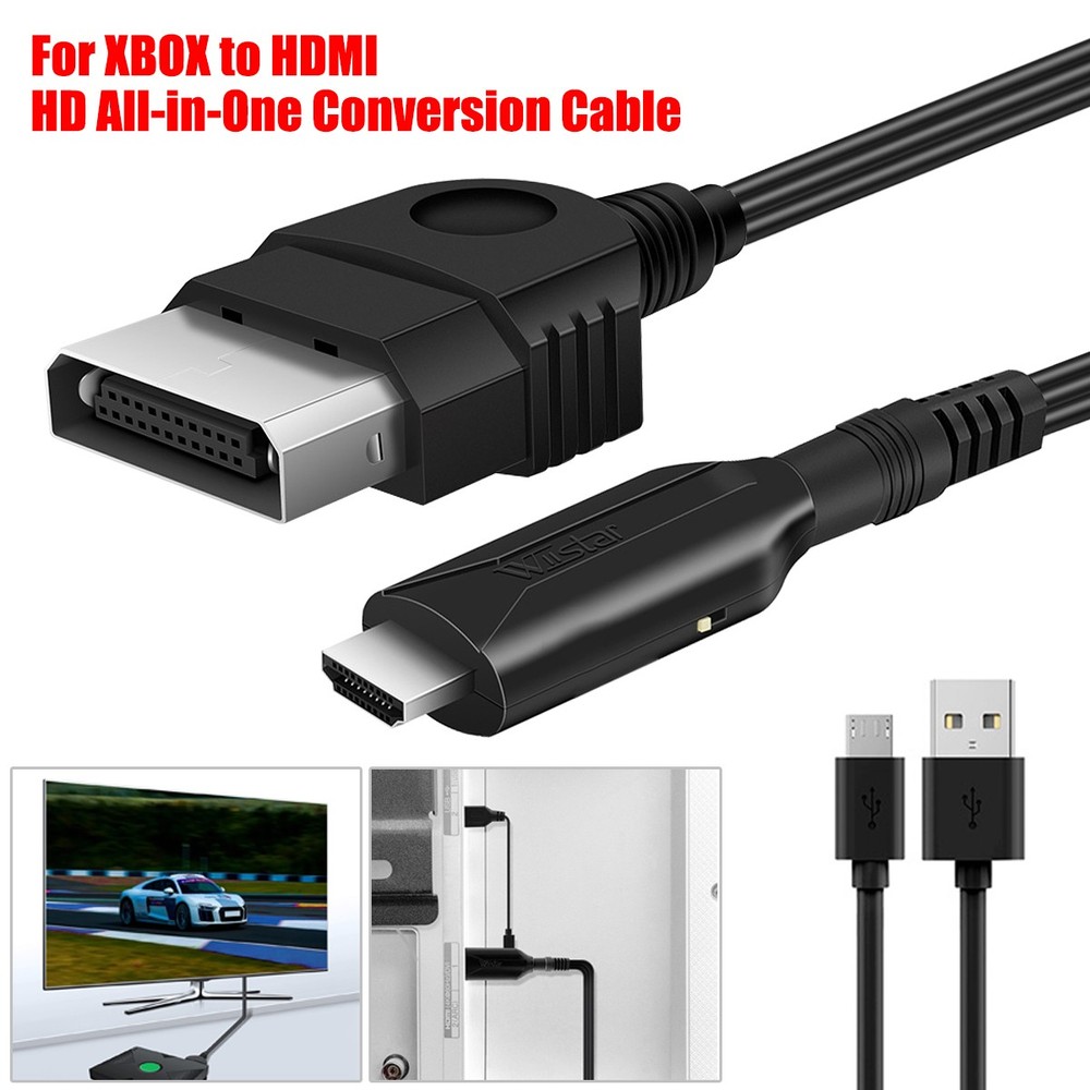 Original Xbox to HDMI Converter Adapter For Microsoft Xbox Console Controller -