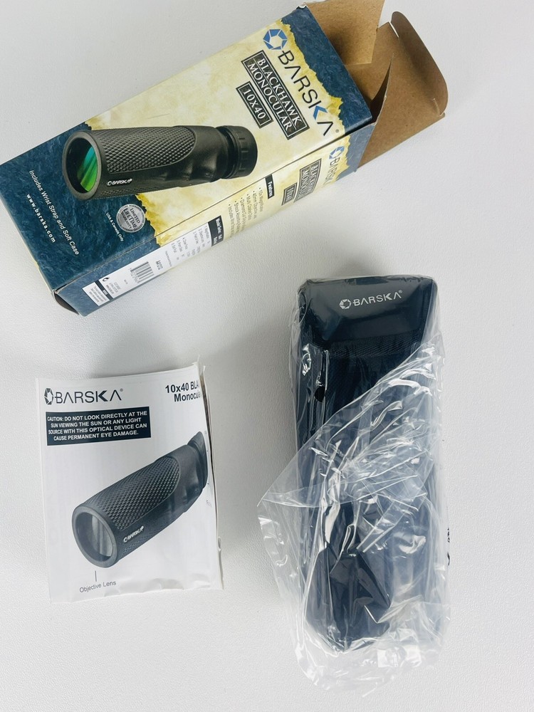 Barska AA12132 WP Blackhawk Monocular, Diamond Pattern Rubber Grips