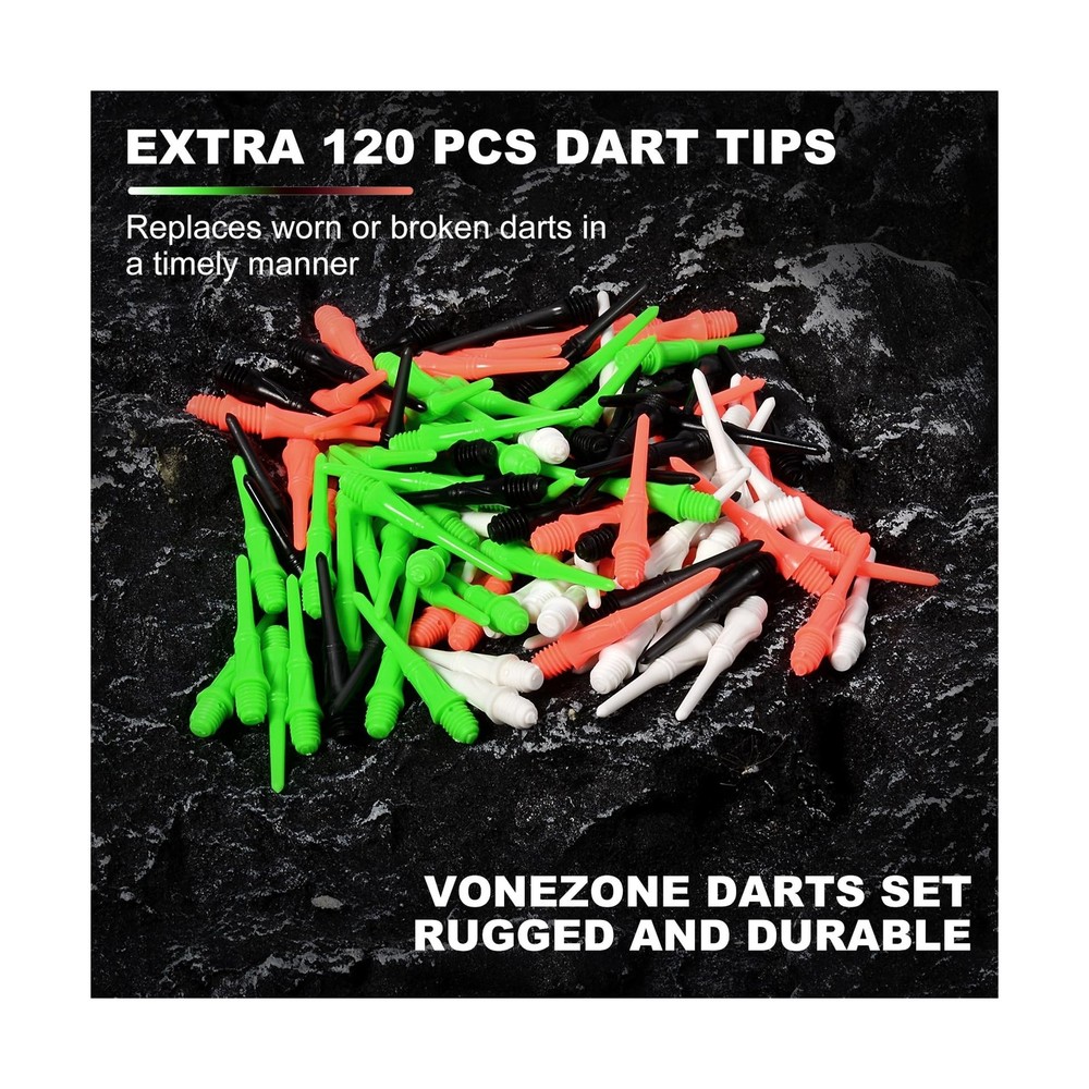 Soft Tip Professional Dart Set 18 Gram w/ Extra Tips for Electronic Dartboard