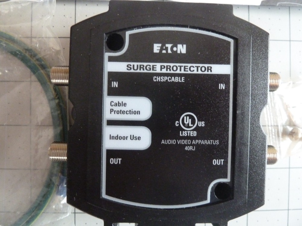 Eaton CHSPCABLE Surge Protection Protects 2 Quad Shield Cables - NEW
