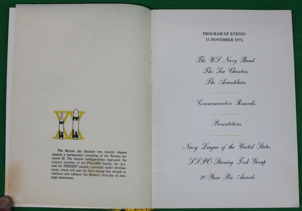 Original 1975 20th Anniversary Fleet Ballistic Missile Program
