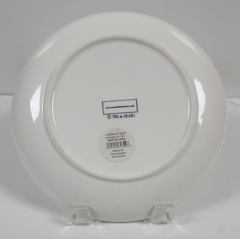 Little Studio Stoneware Plate ~ Holly Jolly ~ 8" Round