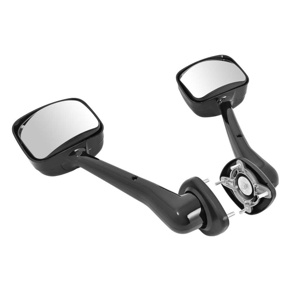 Black Hood Mirror Pair For Freightliner Cascadia 2008-2017 Left + Right Set