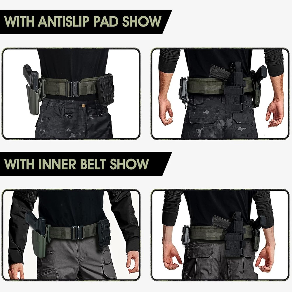 Heavy-Duty Tactical Molle Battle Belt with Quick-Release System