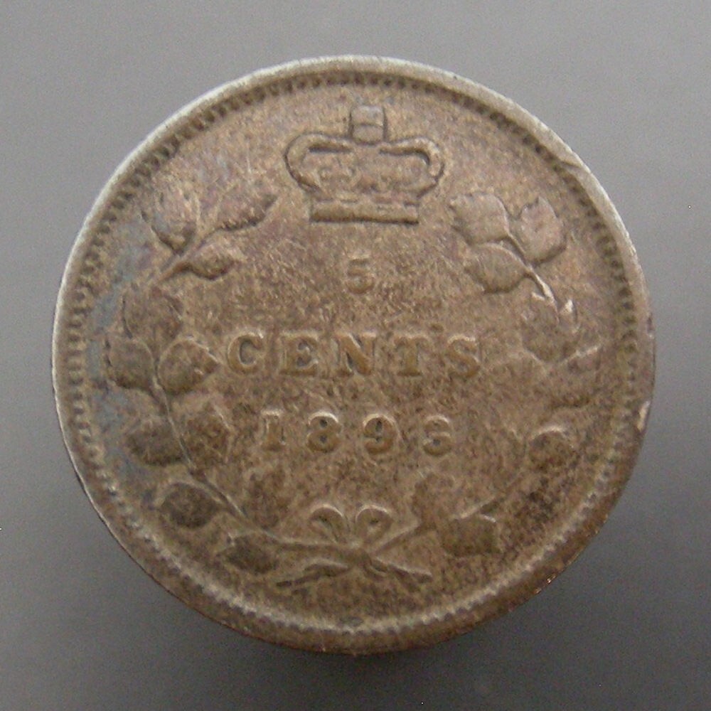 Canada Victoria Five Cent Silver 1893