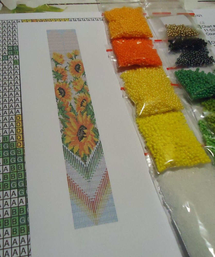 Kit for making a necklace gerdan. Beading Loom Pattern. #C9