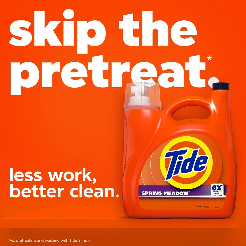Tide Laundry Detergent Liquid Spring Meadow 125 fl oz