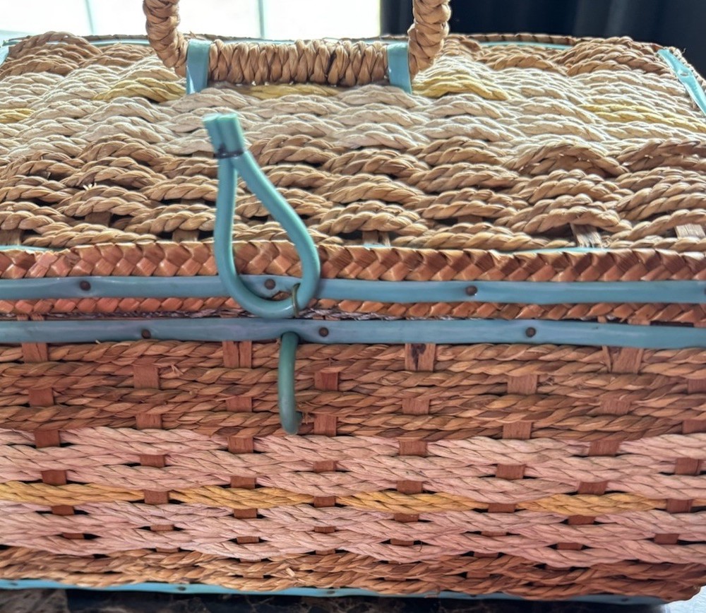 Antique Vintage Sewing Basket Box