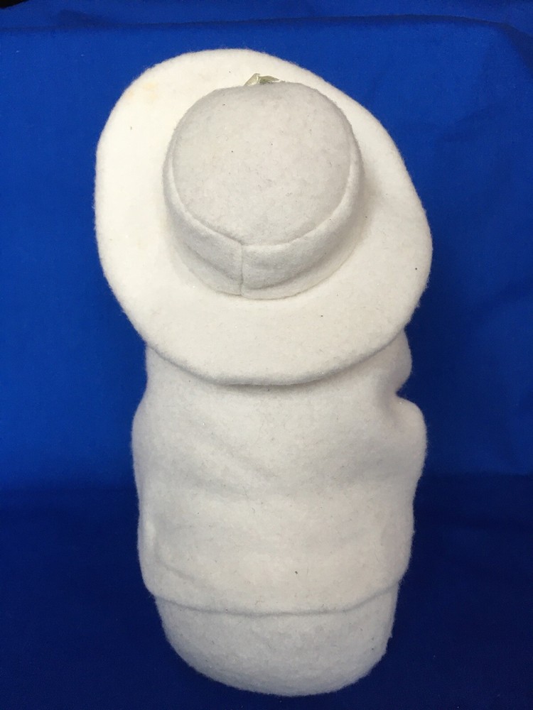 Snowman Snowgirl Primitive 9.5" Weighted Bottom