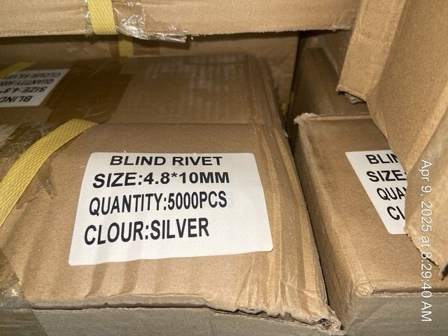 Blind Rivets 4.8*10MM - 1000 per bag