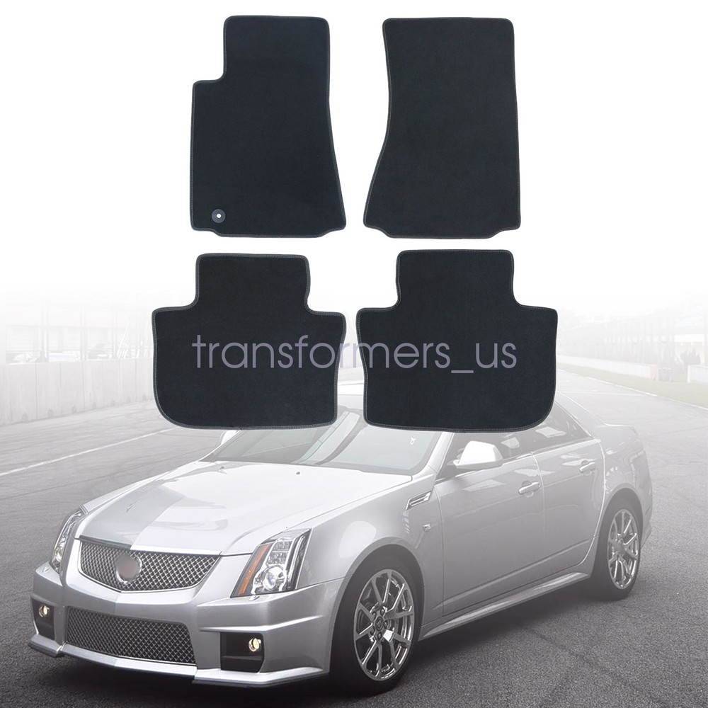 2008 - 2013 For Cadillac CTS Front & Rear Replacement Floor Mats Carpet Velour