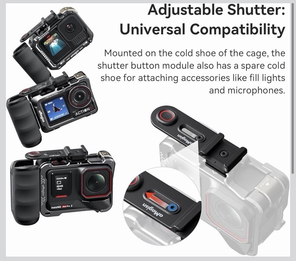 Xplorer Grip Kit Bundle(Camera Grip&Cage&Quicke Release Mount) for Insta360