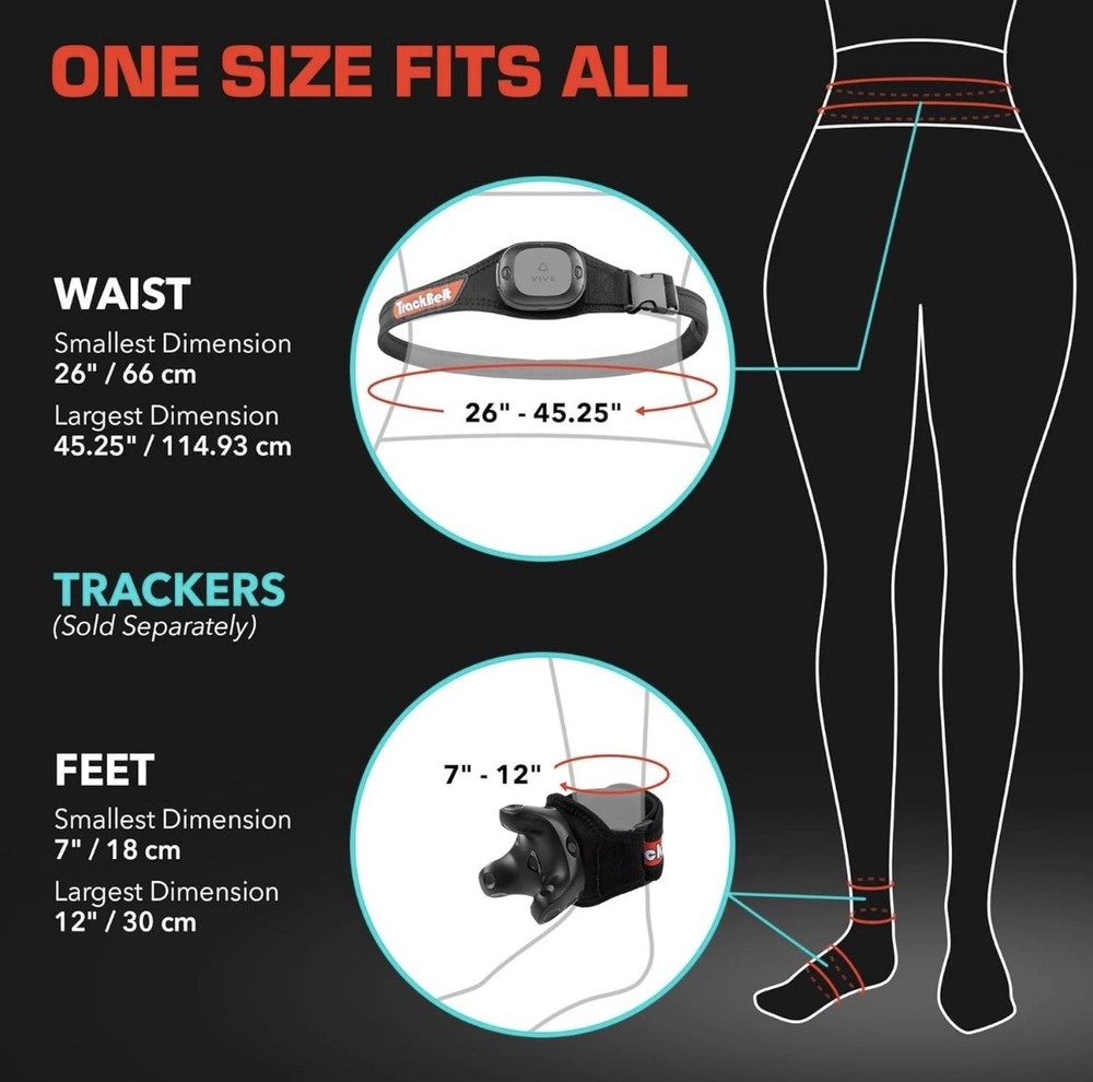 Rebuff Reality Trackstraps for Vive Tracker - Adjustable VR Full Body Tracking S