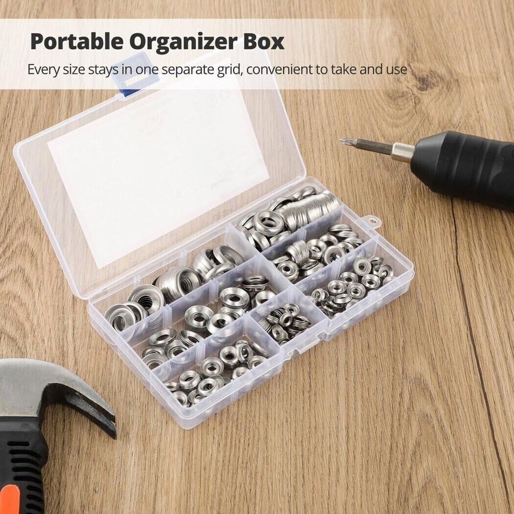 295pc/set 304 Stainless Steel Countersunk Solid Cup Washer Finishing Washers
