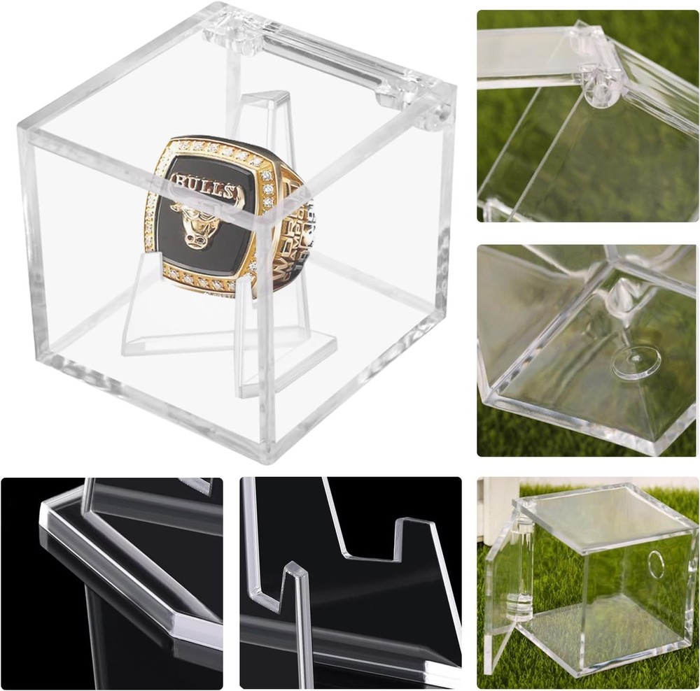 Championship Ring Display Case, Clear Acrylic Holder