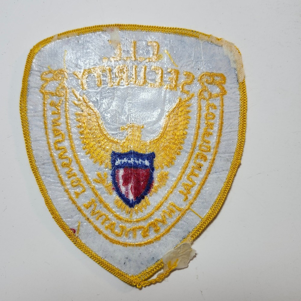 C.I.C. Security Embroidered Patch | 1990s Chicago area | Navy Gold Eagle Shield