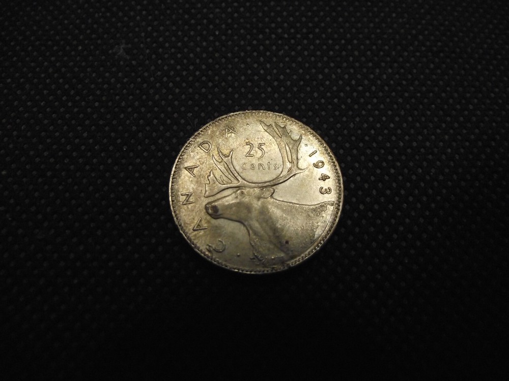 CANADA 1943  80% SILVER 25 CENTS