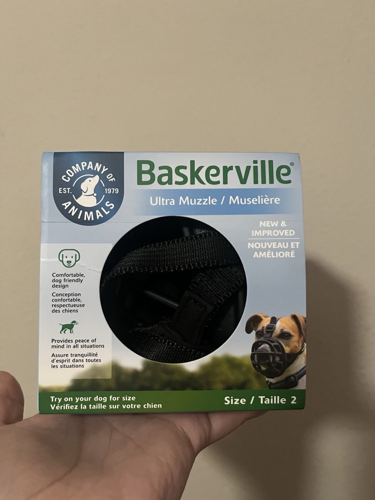 Baskerville Ultra Muzzle for Dogs, Size 2- Black