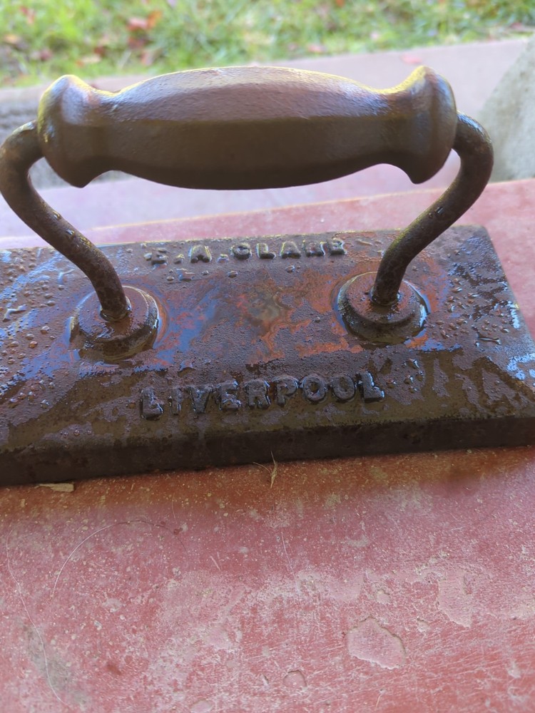 Antique E.A. Clare Billiard Table Felt Iron
