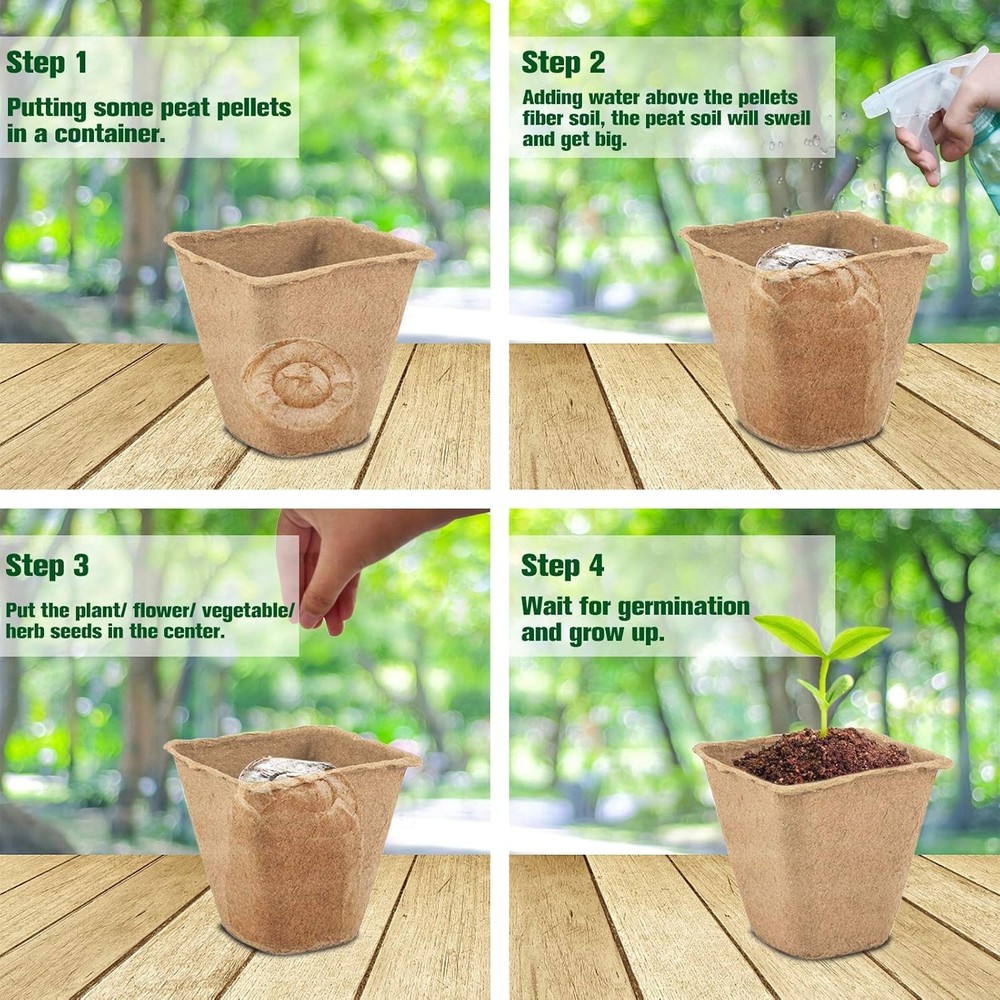 Eco-Friendly 55pcs 30mm Compressed Nursery Soil Seed Starters for Various Plants