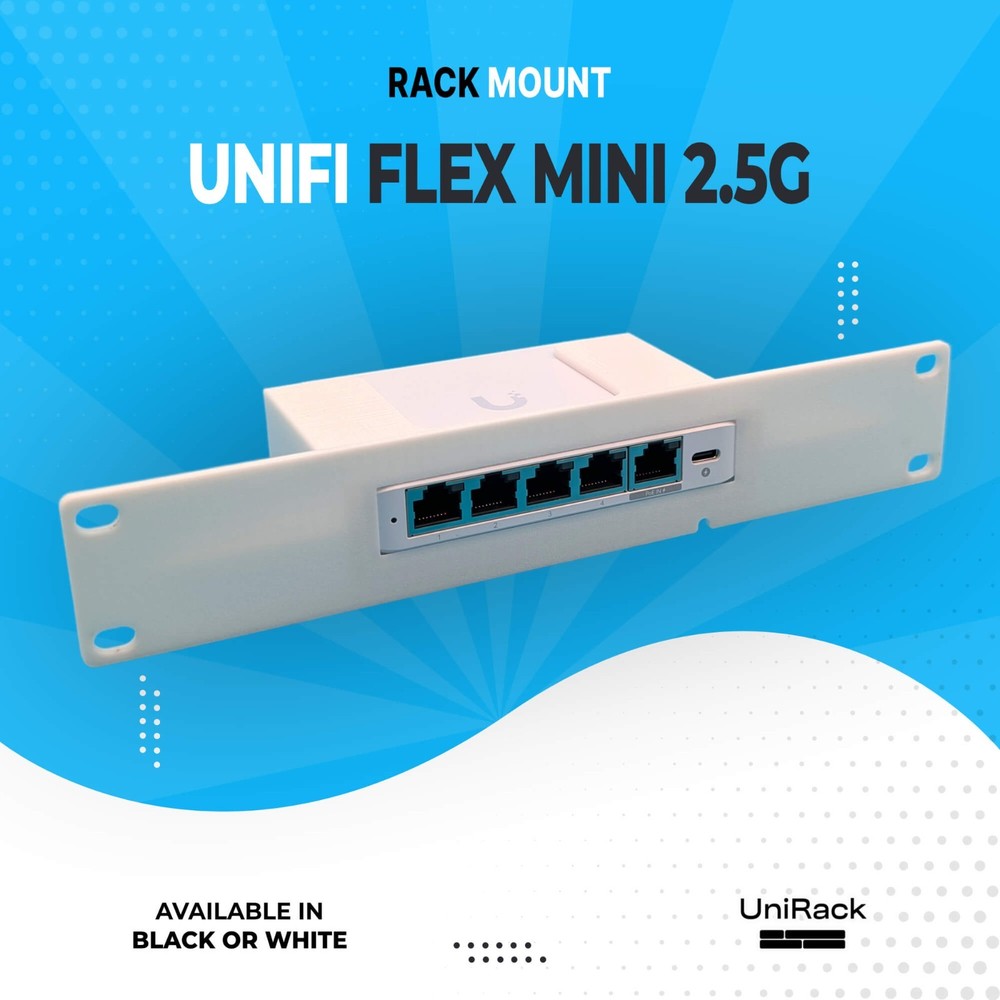 10" Rack Mount for UniFi Flex Mini 2.5G - Multiple Sizes Available