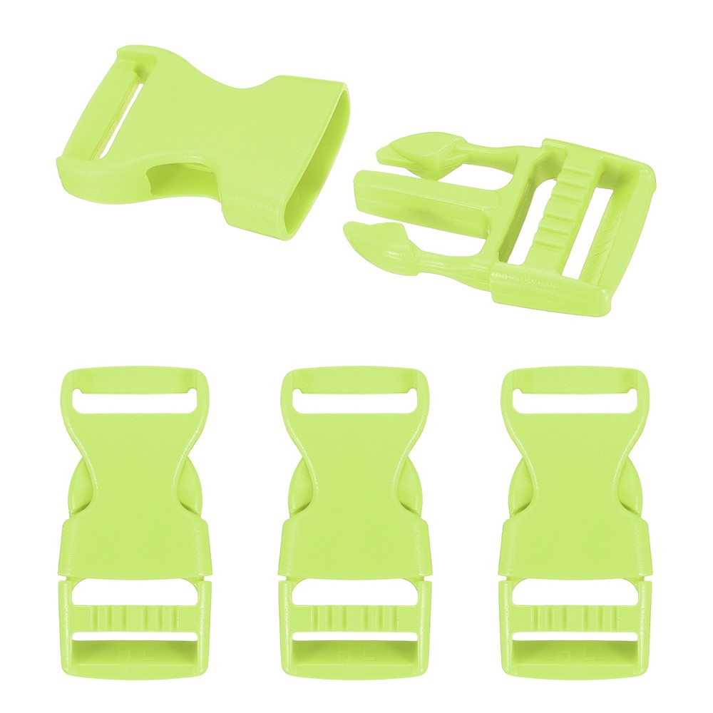 4 Pack Quick Side Release Buckle, 1" Plastic Buckle Clip, Light Green